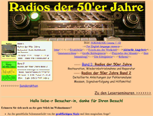 Tablet Screenshot of 50er-radios.de